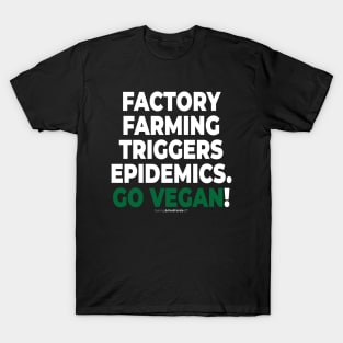 vegan to prevent pandemics like coronavirus / covid-19 (104) T-Shirt